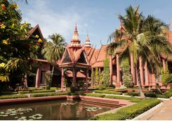 national museum with pond