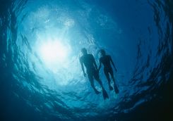 couple snorkelling