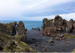 Black lava pearl beach