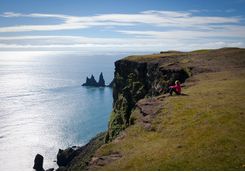 View of a cliff and the sea