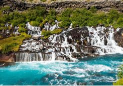 Hraunfossar-waterfall