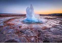 Geothermal eruption of Geysir