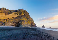 Reynisfjara beach, a black sand beach near Vik