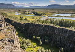 Thingvellir Valley in Pingvellir National Park