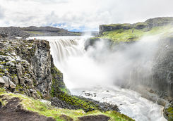 Dettifoss waterfall in summer