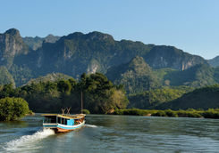 Boat on Mekong River