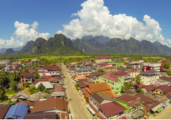 Vang Vieng Aerial View
