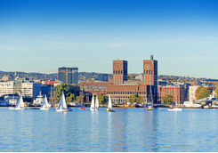 Harbour with boats and wooden yacht