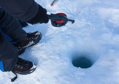 Ice fishing in Norway