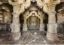 Interior of Sas Bahu Temple