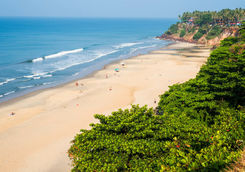 Aerial View of a Beach in Kerala