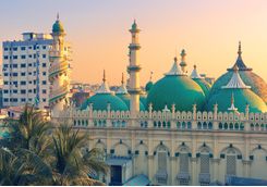 Sunset over Jama Masjid mosque