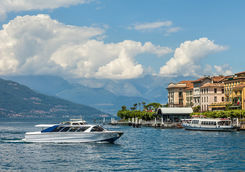 Boat on Lake Como near Bellagio