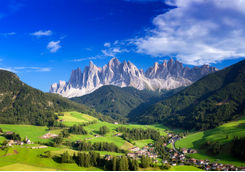 Panorama of Southtirol in Dolomites