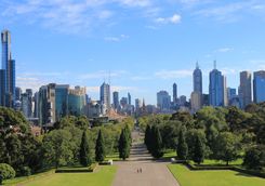 Melbourne cityscape garden