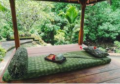 Place for massage in forest