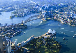 Aerial view of Sydney
