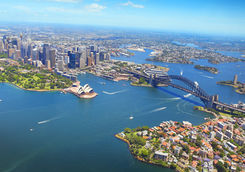 Aerial view of Sydney