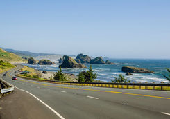 Coastal road in Oregon