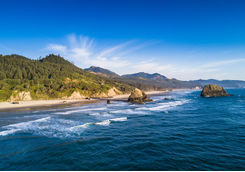 Aerial view of Cannon Beach