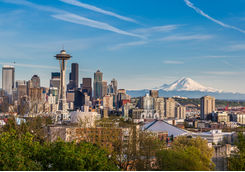 View of Mount Rainier from Seattle
