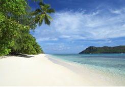 Beach in Praslin Island