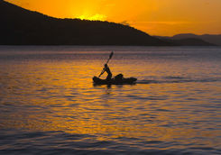 Kayaking during Sunset
