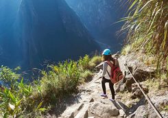 hiker machu picchu