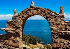 stone arch lake titicaca