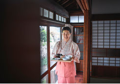 Japanese woman at a ryokan