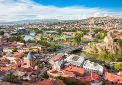 tblisi aerial city view