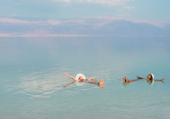Floating in the Dead Sea