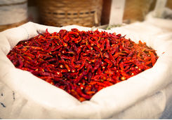 Chillies in Tel Aviv market