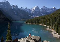 hiking lake moraine