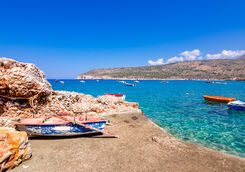 outside cave boat