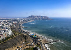 Aerial view of Lima Shoreline