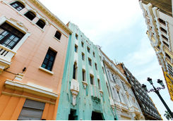 Old buildings in downtown Lima
