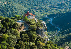 church in loussios gorge