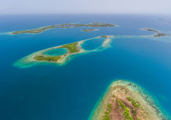 Belize cayes aerial