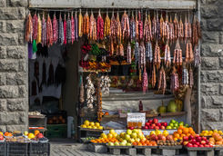 A fruit market in Tbilisi, Georgia