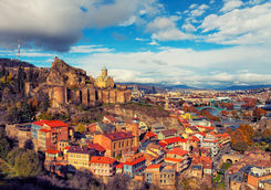 The view over Tbilisi, Georgia