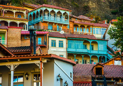 Colourful houses on the streets of Tbilisi, Georgia