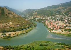Mtskheta Town and River