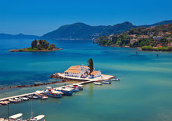 corfu island from sea
