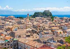 corfu town skyline