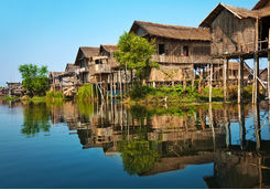 village on the inle lake