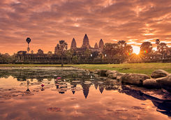 sunrise angkor wat temple