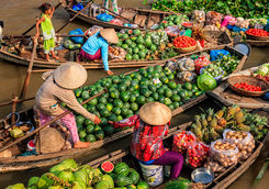 floating market mekong river