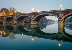 bridge over river po