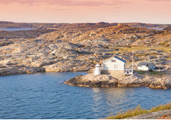 marstrand lighthouse at sunset